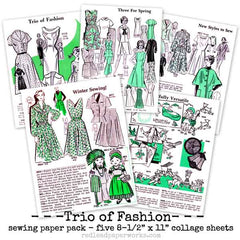 Vintage Sewing Collage Sheets