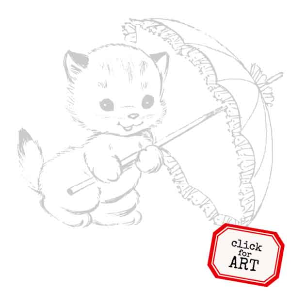 Keri Kitty Rubber Stamp Save 15%