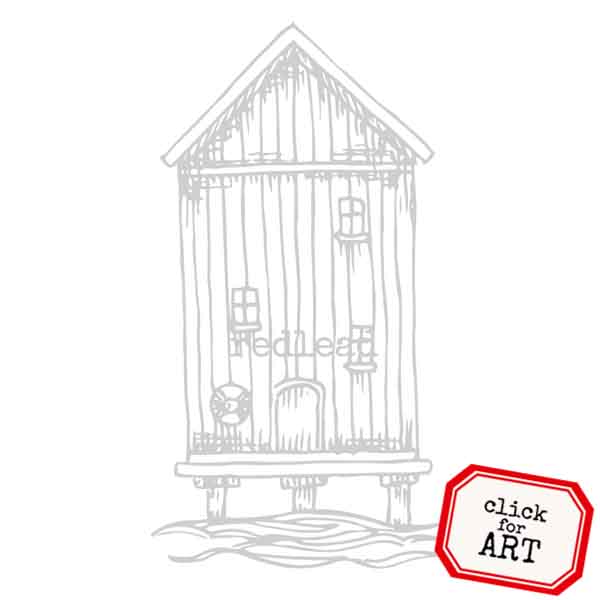 Beach House Rubber Stamp