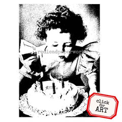 Birthday Girl Rubber Stamp SAVE 20%