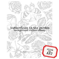 Butterflies in the Garden Rubber Stamp Save 20%