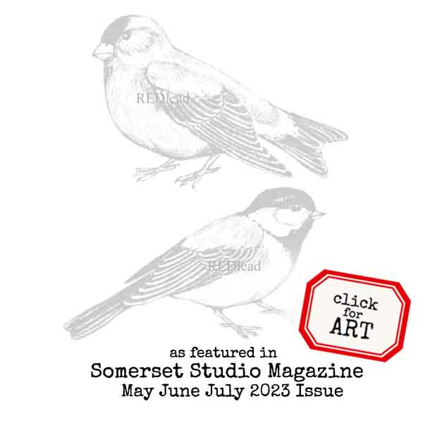 Red Lead Bird Rubber Stamps Featured In Somerset Studio Magazine