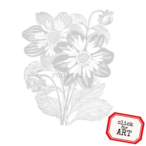 Dahlia Flower Rubber Stamp