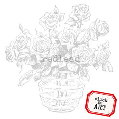A Vase of Roses Rubber Stamp Save 20%