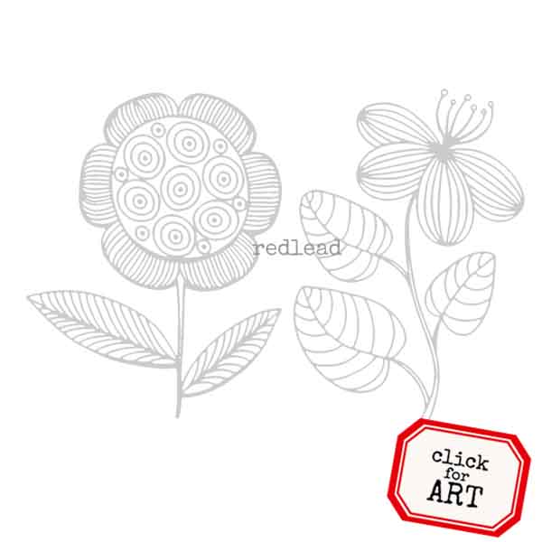 Thursday Fresh Flowers Rubber Stamp