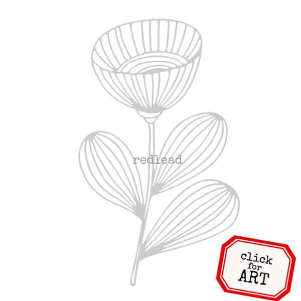 Wednesday Fresh Flower Rubber Stamp