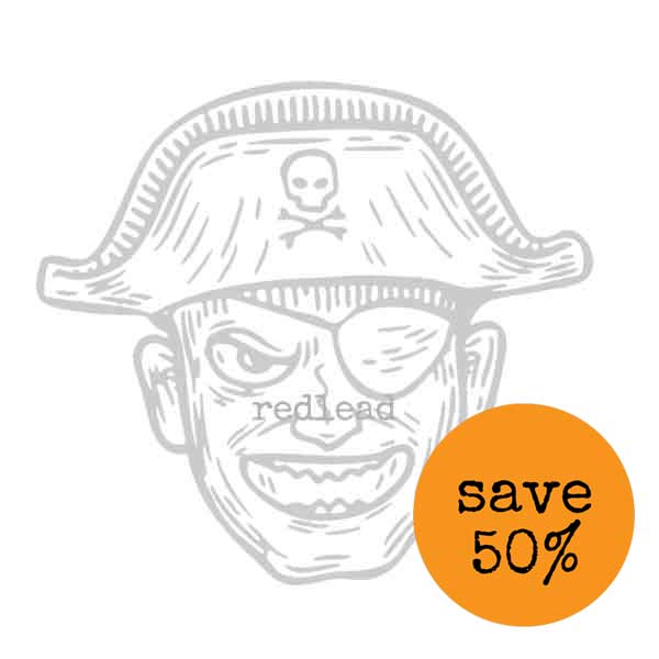 Pete the Pirate Halloween Rubber Stamp Save 50%