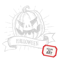 Halloween Scary Night Pumpkin Rubber Stamps