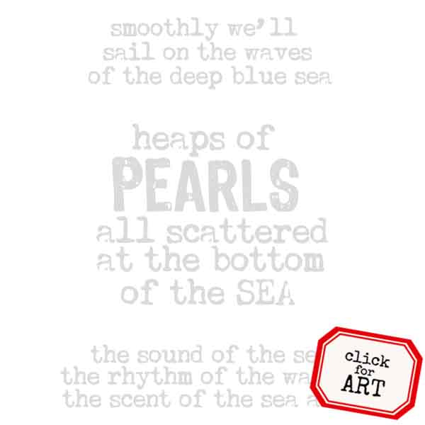 Heaps of Pearls Rubber Stamp