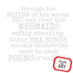 Mermaids Rubber Stamp