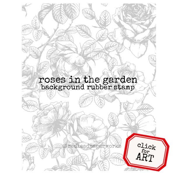 Roses in the Garden Rubber Stamp Save 20%