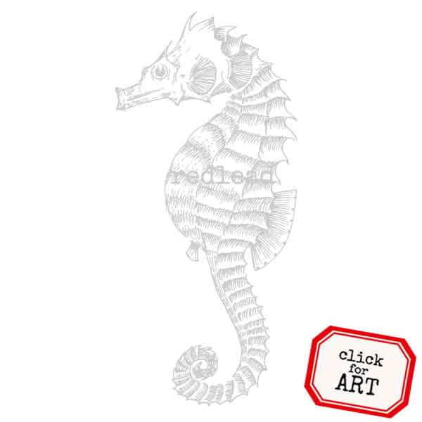 Sea Horse Rubber Stamp