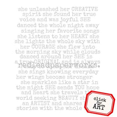 Cling Mount Text Background Rubber Stamp