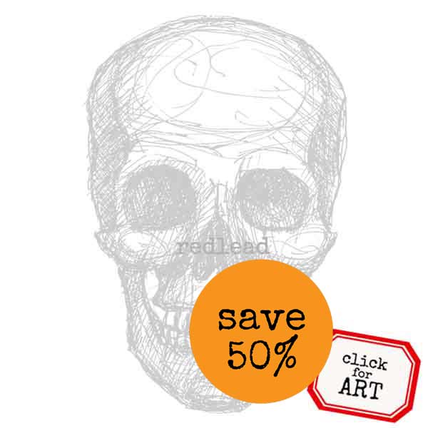 Halloween Skull Rubber Stamp Save 30%