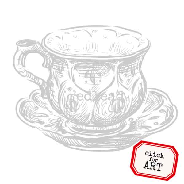 Autumn Tea Cup Rubber Stamp Save 10%