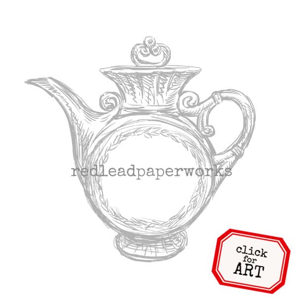 Brunch Tea Pot Rubber Stamp Save 10%