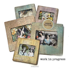 6 Chipboard Photo Slide Mount Collection