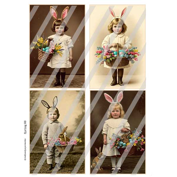 Spring 86 Spring Vintage Photos Collage Sheet