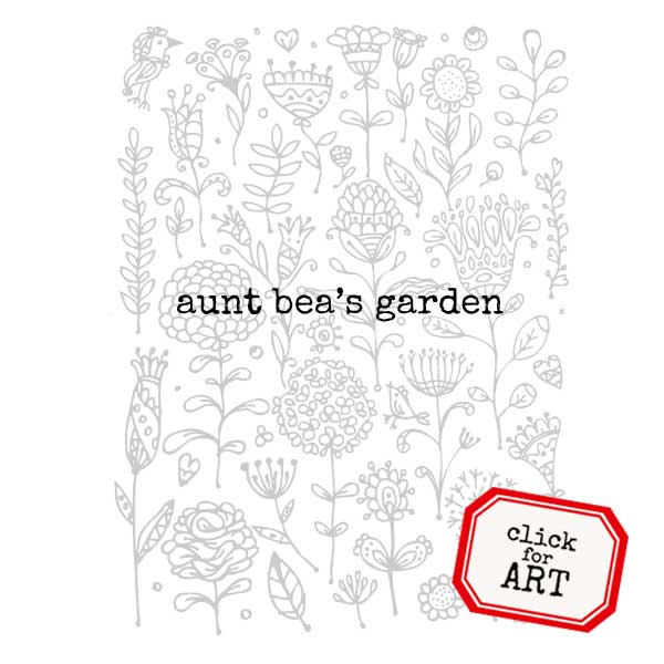Aunt Bea's Garden Rubber Stamp Save 20%