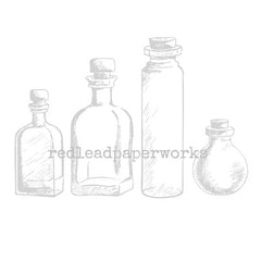 Potions Bottles Cling Mount Halloween Rubber Stamp
