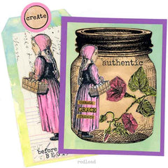 Art Girls Cling Mount Rubber Stamps