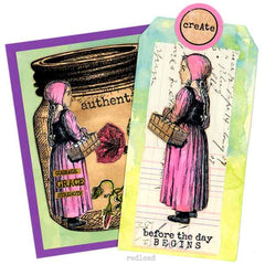 Art Girls Cling Mount Rubber Stamps