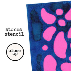 Red Lead Stones Stencil for Artists Makers Crafters
