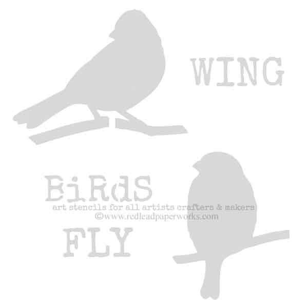 Birds Fly Stencil 6 x 6