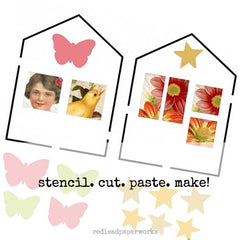 Garden House Art Stencil 6 x 6