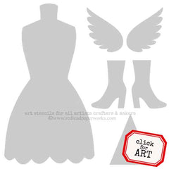 Paper Doll Stencils