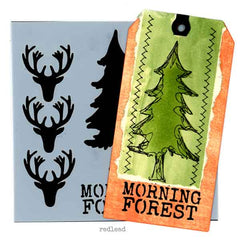 Morning Forest Nature Stencil 6 x 6