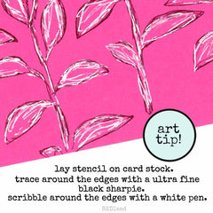 Stencil Art Tips Free with Any Product Purchase.