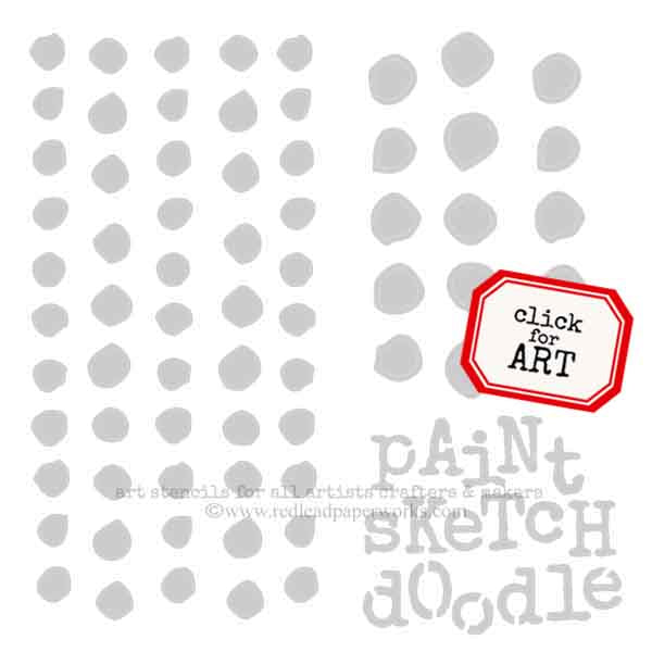 Paint Sketch Doodle Stencil 6 x 6