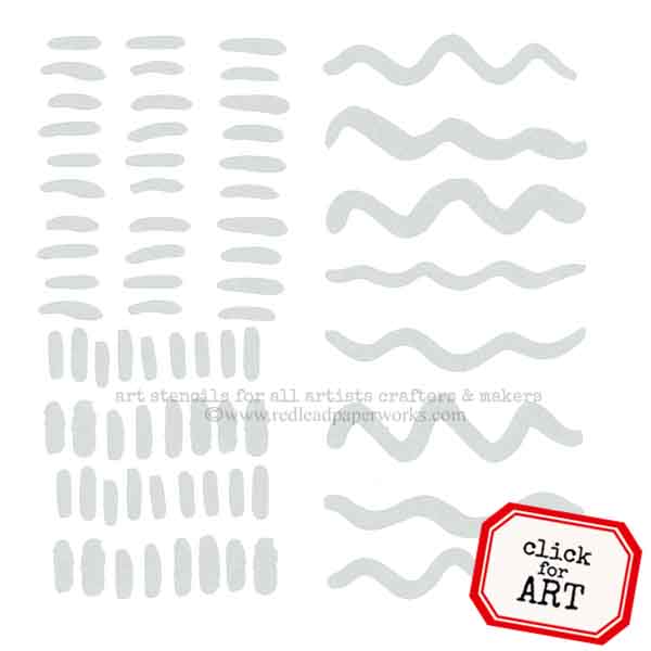 Squiggles Stencil 6 x 6 SAVE 40%