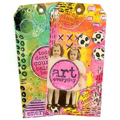 Art Everyday Circle Wood Mount Rubber Stamp