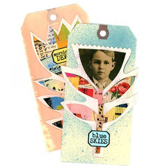 Mixed Media Painted and Collaged Artful Tags