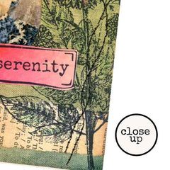 Wood Mounted Serenity Rubber Stamp