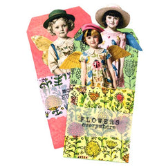 Flowers Everywhere Mixed Media Art Tag