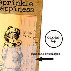 Wood Mounted Sprinkle Happiness Rubber Stamp