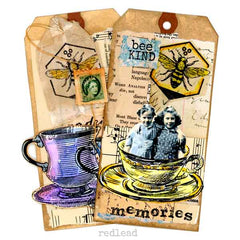Summer Tea Cup Rubber Stamp Save 10%