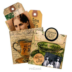 Tea Bag Envelopes Collage Sheet Collection SAVE 30%