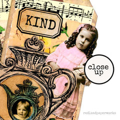 Vintage Paper Vintage Photos Collage Tea Pot Art Tag