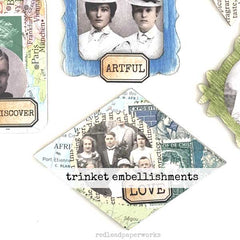 Collaged Mixed Media Trinket Art