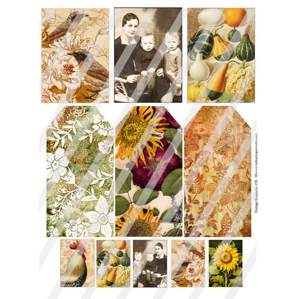 Vintage Elements Autumn Collage Sheet 496