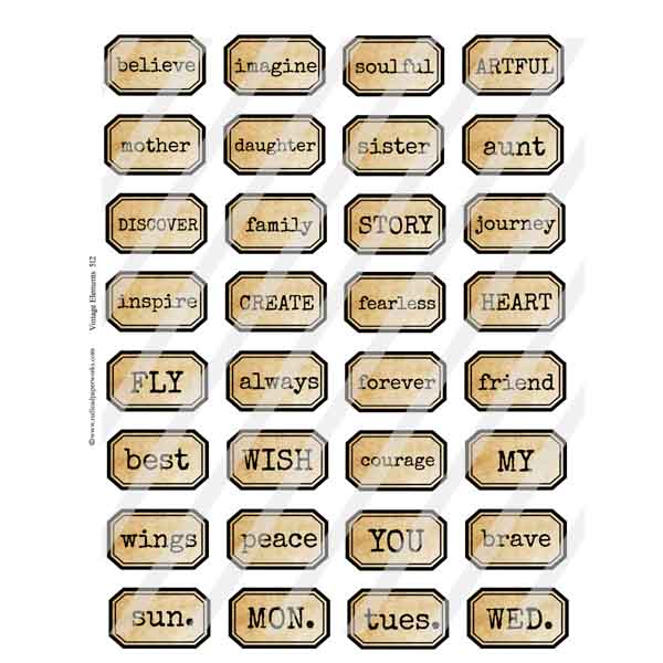 Everyday Labels Collage Sheet Collection