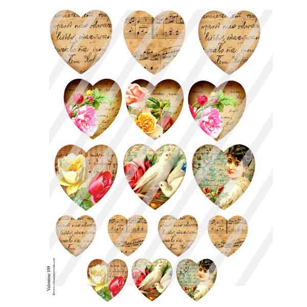Valentine 109 Collage Sheet