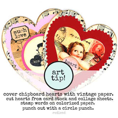 Heart & Soul Wood Mount Rubber Stamp
