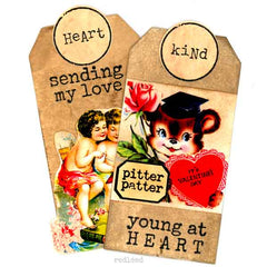 Wood Mounted Young at Heart Rubber Stamp