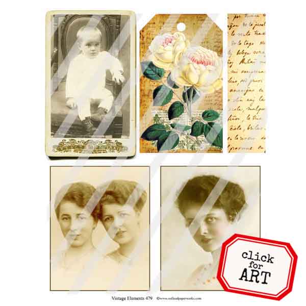Vintage Elements 479 Collage Sheet