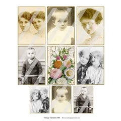 Vintage Photo Collage Sheets